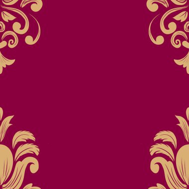 Damask Nature Pattern Background Illustration For Cover, Banner, Notes. Aesthetic Background. Damask Pattern Background. Seamless background. 
