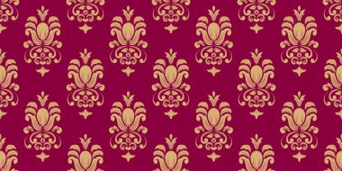 Damask Nature Pattern Background Illustration For Cover, Banner, Notes. Aesthetic Background. Damask Pattern Background. Seamless background. 