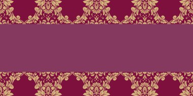 Damask Nature Pattern Background Illustration For Cover, Banner, Notes. Aesthetic Background. Damask Pattern Background. Seamless background. 