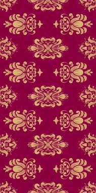 Damask Nature Pattern Background Illustration For Cover, Banner, Notes. Aesthetic Background. Damask Pattern Background. Seamless background. 