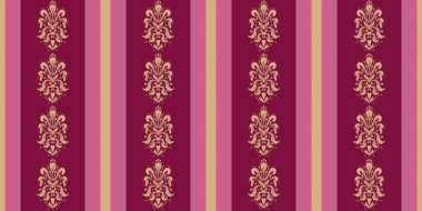 Damask Nature Pattern Background Illustration For Cover, Banner, Notes. Aesthetic Background. Damask Pattern Background. Seamless background. 