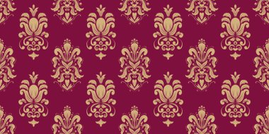 Damask Nature Pattern Background Illustration For Cover, Banner, Notes. Aesthetic Background. Damask Pattern Background. Seamless background. 