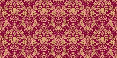 Damask Nature Pattern Background Illustration For Cover, Banner, Notes. Aesthetic Background. Damask Pattern Background. Seamless background. 