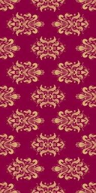 Damask Nature Pattern Background Illustration For Cover, Banner, Notes. Aesthetic Background. Damask Pattern Background. Seamless background. 