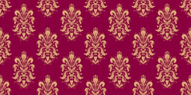 Damask Nature Pattern Background Illustration For Cover, Banner, Notes. Aesthetic Background. Damask Pattern Background. Seamless background. 