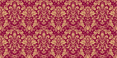 Damask Nature Pattern Background Illustration For Cover, Banner, Notes. Aesthetic Background. Damask Pattern Background. Seamless background. 