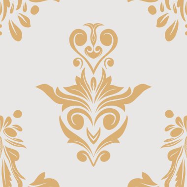 Damask Nature Pattern Background Illustration For Cover, Banner, Notes. Aesthetic Background. Damask Pattern Background. Seamless background. 