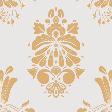 Damask Nature Pattern Background Illustration For Cover, Banner, Notes. Aesthetic Background. Damask Pattern Background. Seamless background. 