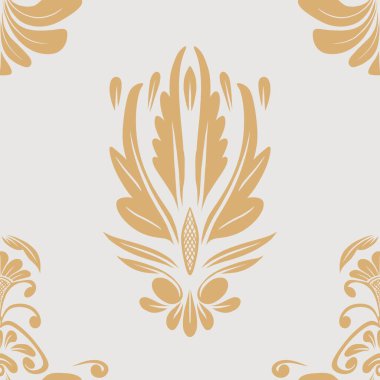 Damask Nature Pattern Background Illustration For Cover, Banner, Notes. Aesthetic Background. Damask Pattern Background. Seamless background. 