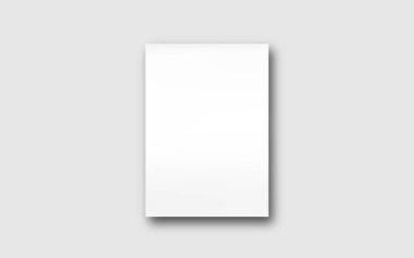 A3 beyaz sayfa dergiler, posterler, afişler, reklamlar ve tasarım ihtiyaçları için modelleme.