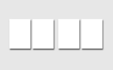 A3 beyaz sayfa dergiler, posterler, afişler, reklamlar ve tasarım ihtiyaçları için modelleme.