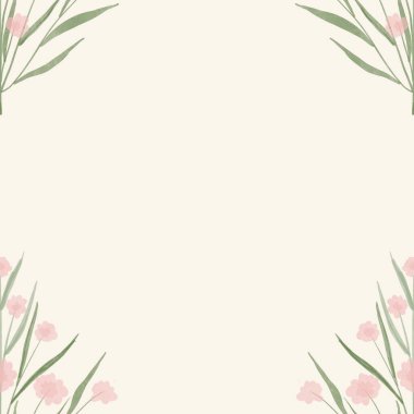 Kusursuz suluboya kapaklar, notlar, yumuşak arkaplan renkleri için eşsiz çiçek desenli arka plan. Suluboya sanat eseri. Çiçek sapı. Renkli çiçek.