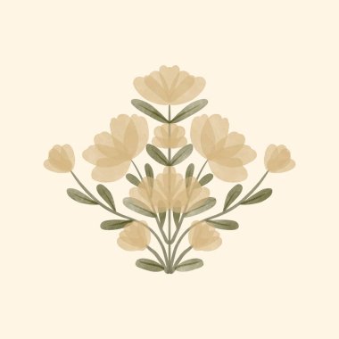 Kusursuz suluboya kapaklar, notlar, yumuşak arkaplan renkleri için eşsiz çiçek desenli arka plan. Suluboya sanat eseri. Çiçek sapı. Renkli çiçek.