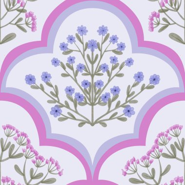 Kusursuz suluboya kapaklar, notlar, yumuşak arkaplan renkleri için eşsiz çiçek desenli arka plan. Suluboya sanat eseri. Çiçek sapı. Renkli çiçek.