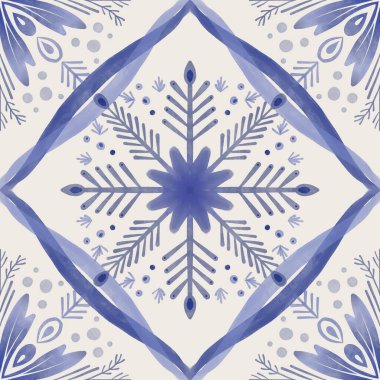 Kusursuz suluboya ve kapaklar, notlar, yumuşak arkaplan rengi için eşsiz kar taneleri deseni. Suluboya sanat eseri. Kış titreşimleri için kar taneleri deseni arka planı.