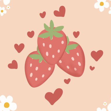 Kusursuz suluboya ve kapaklar için eşsiz çilek desenli arka plan, notlar, yumuşak arkaplan rengi. Suluboya sanat eseri. Tasarım için çilek deseni arkaplanı gerekli.