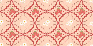 Kusursuz suluboya ve kapaklar için eşsiz çilek desenli arka plan, notlar, yumuşak arkaplan rengi. Suluboya sanat eseri. Tasarım için çilek deseni arkaplanı gerekli.