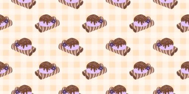 Sıcak ve lezzetli içeceklerle dolu bardaklar. Çikolata, kahve, kakao ve kremalı fincanlar çizilmiş. Karalama kış mevsimlik elementleri beyaza izole edilmiş tasarım için. Samimi El çizimi. Desen Tasarım İllüstrasyonu.