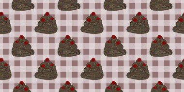 Sıcak ve lezzetli içeceklerle dolu bardaklar. Çikolata, kahve, kakao ve kremalı fincanlar çizilmiş. Karalama kış mevsimlik elementleri beyaza izole edilmiş tasarım için. Samimi El çizimi. Desen Tasarım İllüstrasyonu.