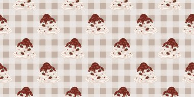 Sıcak ve lezzetli içeceklerle dolu bardaklar. Çikolata, kahve, kakao ve kremalı fincanlar çizilmiş. Karalama kış mevsimlik elementleri beyaza izole edilmiş tasarım için. Samimi El çizimi. Desen Tasarım İllüstrasyonu.