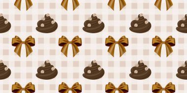 Lezzetli kremalı pasta ve halatla dolu bardaklar. Çikolata, kahve, kakao ve kremayla çizilmiş. Karalama kış mevsimlik elementleri beyaza izole edilmiş tasarım için. Samimi El çizimi. Desen Tasarım İllüstrasyonu.