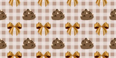 Lezzetli kremalı pasta ve halatla dolu bardaklar. Çikolata, kahve, kakao ve kremayla çizilmiş. Karalama kış mevsimlik elementleri beyaza izole edilmiş tasarım için. Samimi El çizimi. Desen Tasarım İllüstrasyonu.