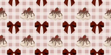 Lezzetli kremalı pasta ve halatla dolu bardaklar. Çikolata, kahve, kakao ve kremayla çizilmiş. Karalama kış mevsimlik elementleri beyaza izole edilmiş tasarım için. Samimi El çizimi. Desen Tasarım İllüstrasyonu.