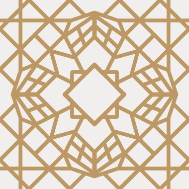 Otantik Arap tarzında kusursuz bir desen. Ramadhan Düzen Arkaplanı. Beyaz Altın Arkaplan.