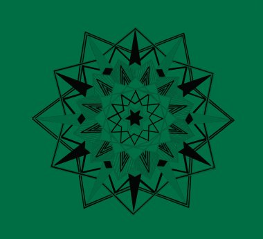 Geometrik renkli mandala
