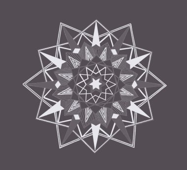 Geometrik renkli mandala
