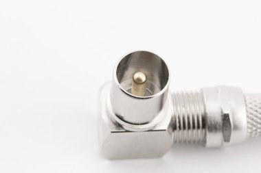 Beyaz arka plan üzerinde izole tv için bağlantı elemanı