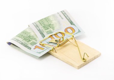 Cash debt in the form of a symbol clipart