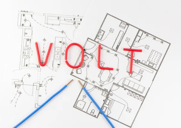 Sembol volt ve arka plan düzeni üzerinde