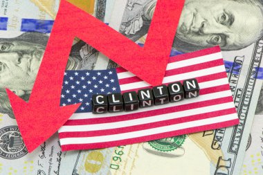 Clinton puan düştü kompozisyon arka planı