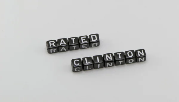 Rating Frase Clinton su sfondo bianco — Foto Stock