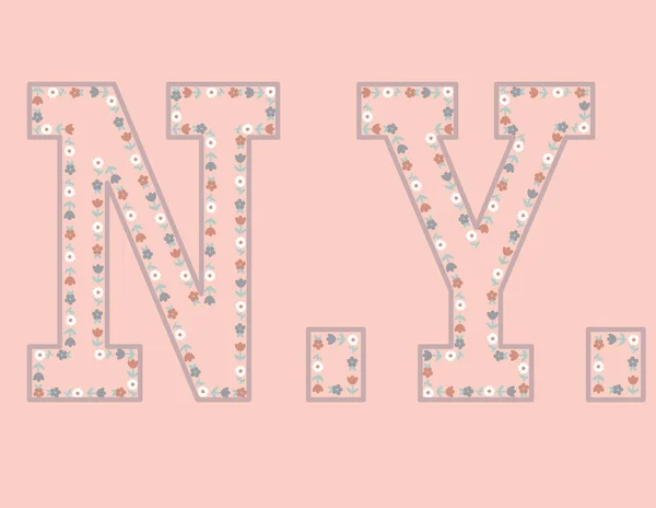 2. Cadde, Blok Harfleri 'nden. Harflerin ana bedeni, yinelenen çiçeklerle doldurulmuştur.