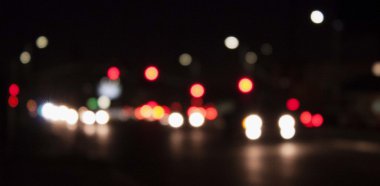 gece saat araba trafik. Los angeles, Kaliforniya ABD 7/12/2016