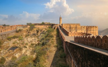 Historic Jaigarh Fort at Jaipur Rajasthan at sunset