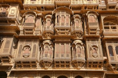 Patwon ki Haveli Jaisalmer, Rajasthan, Hindistan 'daki fantastik mimari çalışmalar 