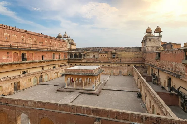 Antike Palastruinen Amer Fort Jaipur Rajasthan — Stockfoto