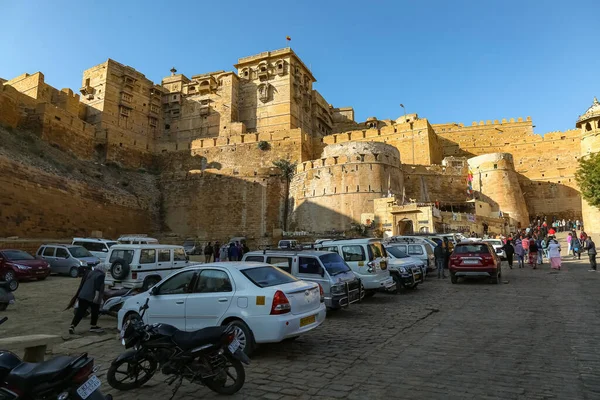 Půvab Žlutého Vápence Jako Turistické Destinace Jaisalmeru Rajasthan Října 2019 — Stock fotografie