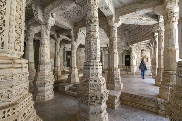 Espléndida Obra Arquitectónica Interior Templo Dilwara Mount Abu Rajastán Octubre — Foto de Stock