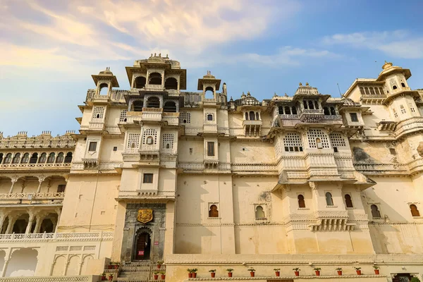 Palácio Cidade Arquitetônica Udaipur Rajasthan — Fotografia de Stock