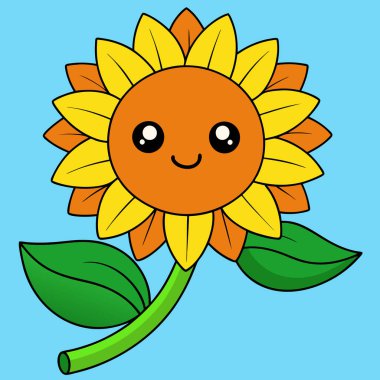 Gül çiçeği renkli vektör sanat çizimi tasarımı