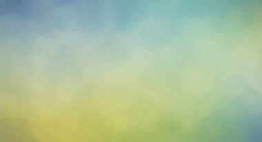 Yumuşak sulu boya arka planda mavi, yeşil ve sarı renkler harmanlanmış, yumuşak ve havadar soyut bir doku oluşturur..