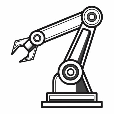 Teknoloji ve Otomasyon Tasarımı için Robot Silahları Simgesi Vektör İllüzyonu