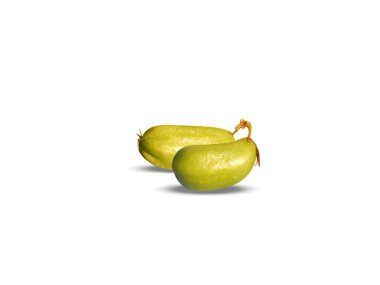 Averrhoa bilimbi or bilimbi green fruits isolated on a white background