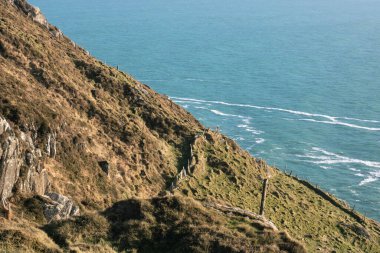 Dağ yamacında ayrı koyun otlakları var.
