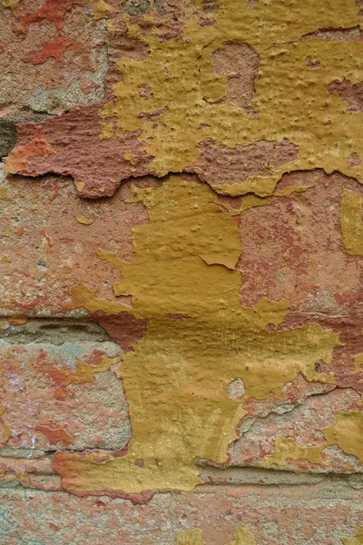 Стара штукатурка на цегляній стіні — стокове фото