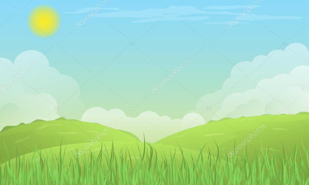 Summer scene with hills clouds grass sun. Stock Vector Image by ©Insomnia_sky #118836038 Summer scene with hills clouds grass sun. Stock Vector Image by ©Insomnia_sky #118836038